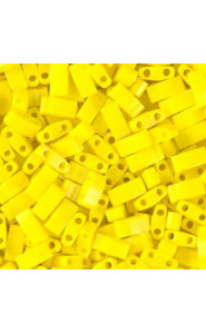 Miyuki half tila 5x2.4mm beads - Opaque yellow HTL-404